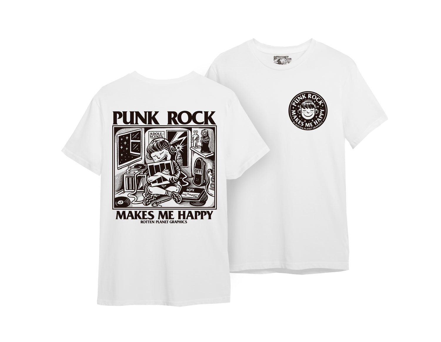 PUNK ROCK White T-shirt