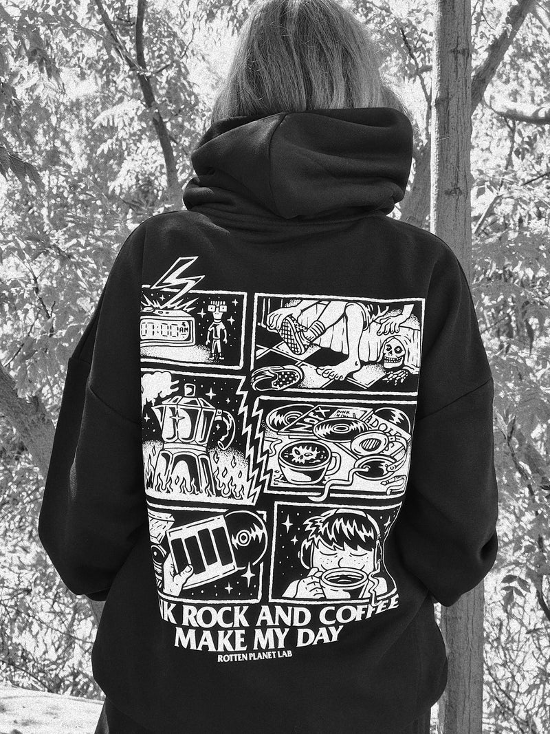 SUDADERA PUNK ROCK+COFFEE